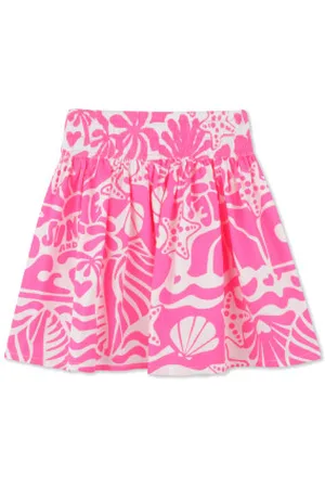 Billieblush Para menina. U20867 Saia de cintura elástica cor-de-rosa (2años= 86cm), Casual, Viscoso, moda infantil