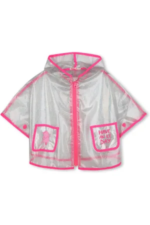 Billieblush Para menina. U20840 Casaco impermeável transparente, cor-de-rosa (2años= 86cm), Casual, Poliuretano, moda infantil