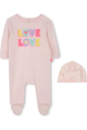 Billieblush Para menina. U21017 Conjunto de pijama e boné (1mes= 54cm), Homewear, Manga comprida, Algodão orgânico, Sustentável, moda infant