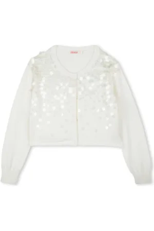Billieblush Para menina. U20993 Casaco de malha (3años= 94cm), Casual, Algodão, moda infantil
