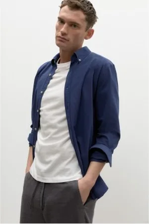 ECOALF Para homem. GASRANTEJ0120MS23-601 Camisa azul-marinho Antejoalf (XXL), Casual, Manga comprida, Algodão orgânico, Sustentável