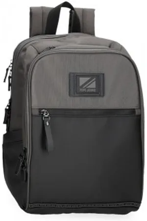 Pepe Jeans Unisex. 7042143 Mochila para computador Stratford de 13,3" dois compartimentos adaptáveis cinzento (OSFA), Casual, , Poliést