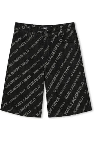 Karl Lagerfeld Para menino. Z30415 Bermudas de ganga cinzentas escuras (2años= 86cm), Casual, , Algodão, moda infantil