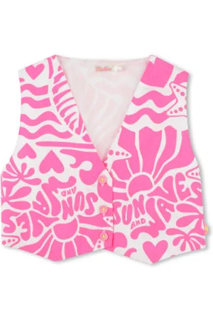 Billieblush Para menina. U21046 Colete sem mangas cor-de-rosa (2años= 86cm), Casual, Viscoso, moda infantil