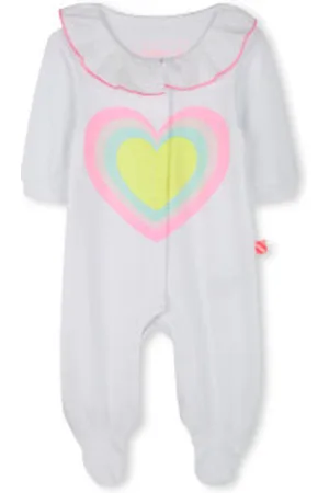 Billieblush Para menina. U21002 Pijama branco de manga comprida (3meses= 60cm), Homewear, Algodão orgânico, Sustentável, moda infantil