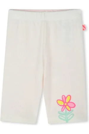 Billieblush Para menina. U20836 Calças de tecido felpudo cru com presilhas (2años= 86cm), Casual, Algodão, moda infantil