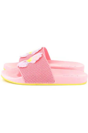 Billieblush Para menina. U20682 Chinelos iridescentes cor-de- (34), Plano, Nenhum, Casual, Beachwear, moda infantil