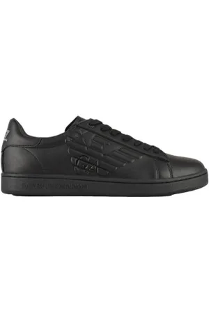 EA7 Unisex. X8X001_XCC51 Ténis de couro Classic Cc preto (44), Plano, Cordão, Casual