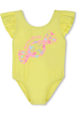 Billieblush Para menina. U20834 Fato de banho com folhos (2años= 86cm), Beachwear, Poliamida, moda infantil