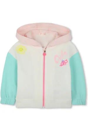 Billieblush Para menina. U20829 Casaco com capuz (2años= 86cm), Casual, Algodão, moda infantil