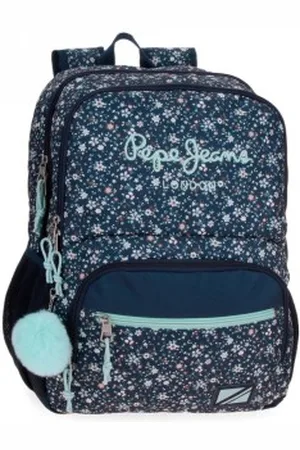Pepe Jeans Unisex para criança. 67125D1 Alenka mochila com dois compartimentos 45 cm azul marinho (OSFA), Casual, Poliéster, moda infantil