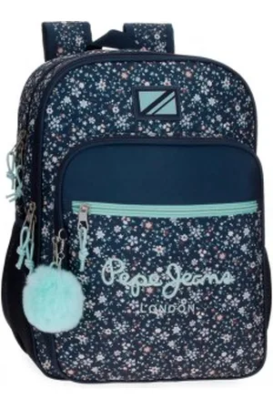 Pepe Jeans Unisex para criança. 67122D1 Alenka mochila escolar dois compartimentos 40 cm adaptável ao carrinho da marinha (OSFA), Casual, Po