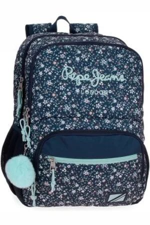 Pepe Jeans Unisex para criança. 6712521 Alenka mochila com dois compartimentos 45 cm azul marinho (OSFA), Casual, Poliéster, moda infantil