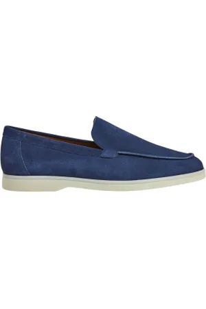 Hackett Para homem. HMS21361 Mocassins de couro Martin Signature azul-marinho (40), Plano, Nenhum, Casual