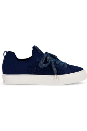 No Name Para mulher. KNGHFX0 Sapatilhas em tecido azul-marinho com fecho de correr (37), Plano, Cordão, Casual