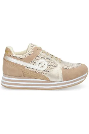 No Name Para mulher. KNHAGSN Sapatilhas Parko jogger castanhas (37), , Tecido, Plano, Cordão, Casual