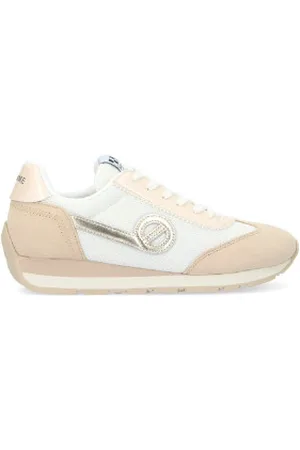 No Name Para mulher. KNHRSN0 Sapatilhas de couro bege City Run Jogger (37), Plano, Cordão, Casual