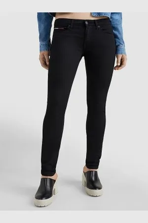 Tommy Hilfiger Para mulher. DW0DW09217 Calça Sophie LR Skny Stbks preta (32/28), , Casual, Algodão, Elastan