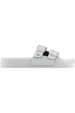 Emporio Armani Unisex. XVPS13_XR275 Chinelos com logótipo (35), Plano, Nenhum, Casual, Beachwear