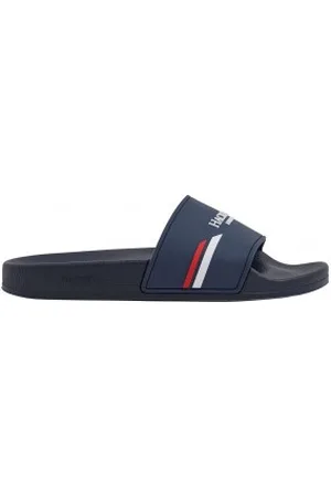 Hackett Para homem. HMS21287 Logotipo Flip Flops Sport Marine (44), Plano, Nenhum, Beachwear, PVC, Marinho