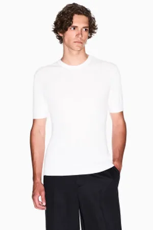 Armani Exchange Para homem. XM000698AF11967U0009 T-shirt branca com gola redonda (L), , Casual, Algodão, Manga curta