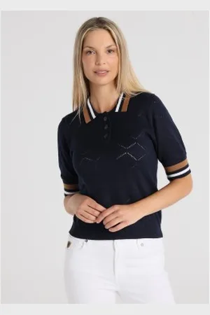 Lois Para mulher. 453162741 Polo de malha Untucked (XS), Casual, Algodão, Manga curta