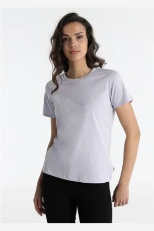 Lois Para mulher. 422052140 T-shirt de manga curta (XS), Casual, Algodão