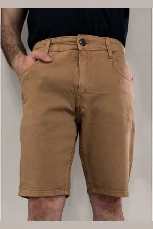 Lois Para homem. 111922342 Calções castanhos de cintura média (29), Marrom, Casual, Algodão
