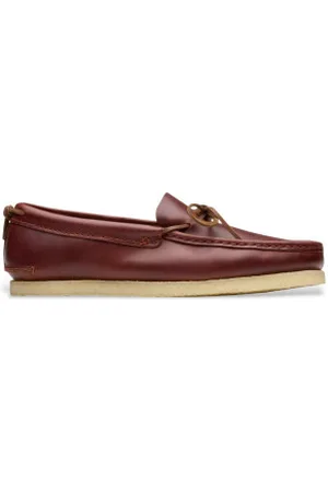 Clarks Para homem. 26181124 Mocassins Godney Mocc em pele cor de vinho (40), Couro, Plano, Cordão, Casual, Borgonha