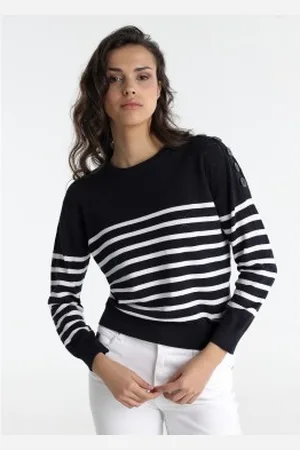 Lois Para mulher. 453172741 Camisola Layna azul-marinho (XS), Casual, Algodão