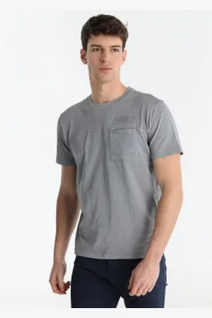 Lois Para homem. 158053029 T-shirt de manga curta cinzenta (XS), Casual, , Algodão
