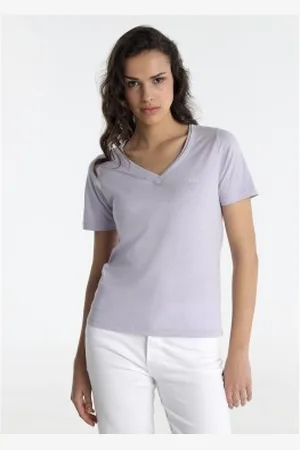 Lois Para mulher. 422652498 T-shirt de manga curta (XS), Casual, Algodão