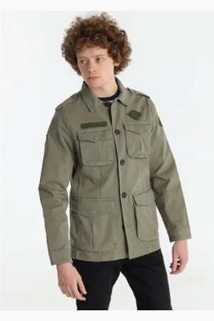 Lois Para homem. 188103078 Casaco com remendos verdes (S), Casual, Algodão