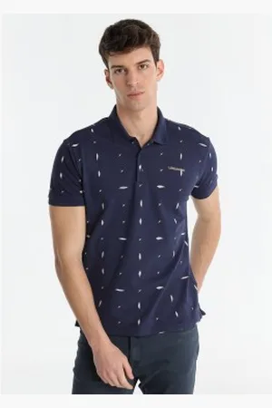 Lois Para homem. 133043084 Pólo com estampado da Marinha (S), Casual, Algodão, Manga curta, Marinho