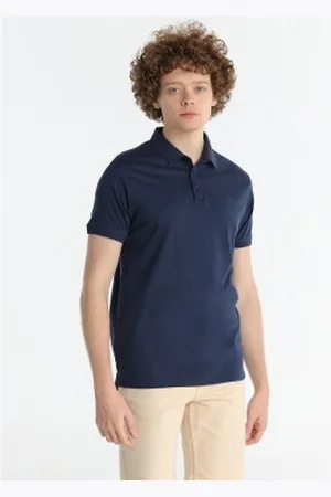 Lois Para homem. 130633060 Camisa pólo com bordado azul-marinho (L), Casual, Algodão, Manga curta