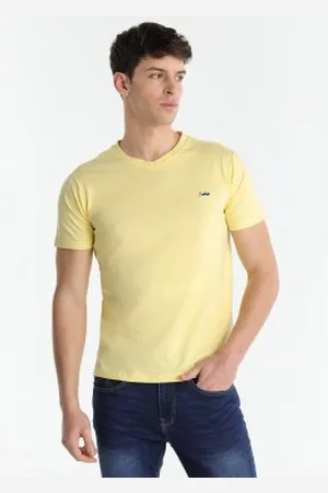Lois Para homem. 157243321 T-shirt básica amarela (S), Casual, , Algodão, Manga curta