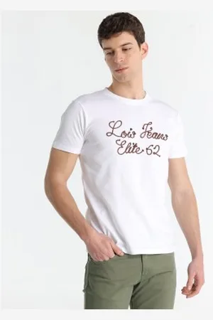 Lois Para homem. 158003012 T-shirt de manga curta branca (XS), , Casual, Algodão
