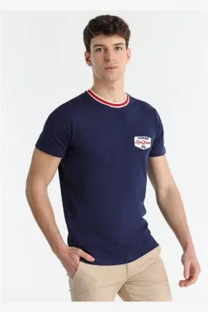 Lois Para homem. 158033023 T-shirt de manga curta azul-marinho (S), Casual, Algodão
