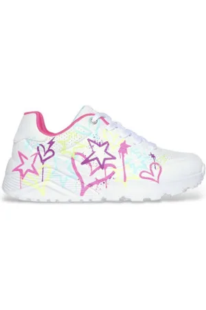 Skechers Para mulher/menina. 310391L Sapatos Uno Lite My Drip (33), 3 a 5cm, Cordão, Casual, moda infantil