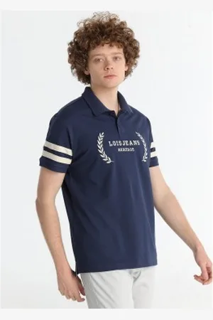 Lois Para homem. 132993063 Pólo bicolor azul-marinho (L), Casual, Algodão, Manga curta