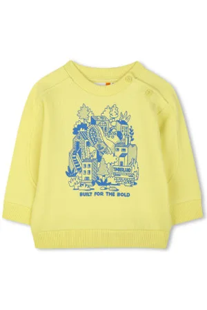Timberland Para menino. T60490 Camisola de lã francesa amarela (2años= 86cm), Casual, , Algodão, moda infantil