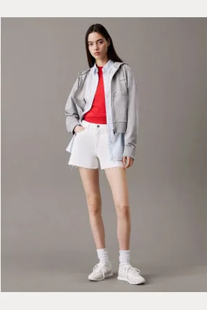 Calvin Klein Para mulher. J20J225153 Short Mom (25), Casual, Algodão orgânico, Sustentável