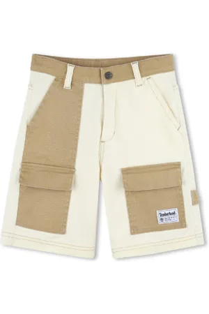 Timberland Para menino. T60452 Calções de sarja branca creme (4años= 102cm), , Casual, Algodão, moda infantil
