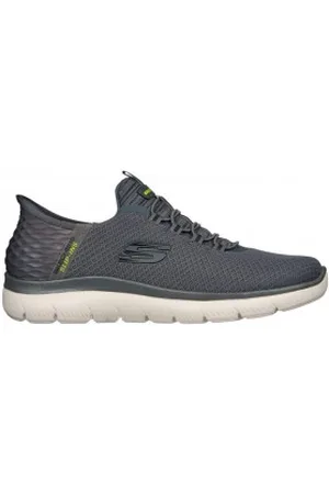 Skechers Para homem. 232457 Slip-ins: Sapatilhas para cimeiras - Cinzento de alta gama (41), Tecido, 3 a 5cm, Cordão, Casual, Esportivo, Cin