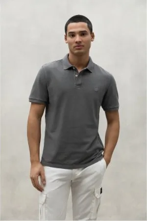 ECOALF Para homem. MCMGAPOTEDSL0820S24-303 Pólo Ted cinzento (S), Casual, , Manga curta, Algodão orgânico, Sustentável, Algodão Recicla