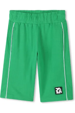DKNY Unisex para criança. D62240 Calções verdes de felpo (4años= 102cm), Casual, Algodão, moda infantil