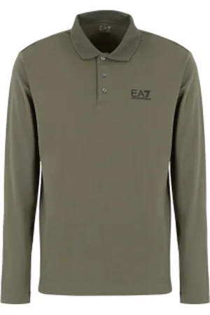 EA7 Para homem. 8NPF15_PJVQZ Pólo de corte justo (XL), Casual, Algodão, Manga comprida