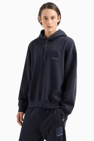 Armani Exchange Para homem. 6DZMJBZJNKZ1510 Camisola com capuz azul-marinho (S), Casual, Algodão
