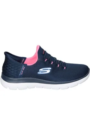 Skechers Para mulher. 150123 Slip-ins: Cimeiras azuis (36), , Tecido, Plano, Cordão, Casual, Esportivo