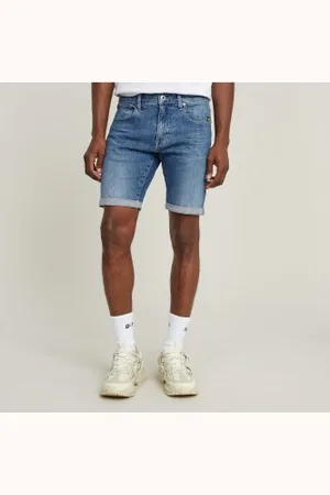 G-Star Para homem. D10481-D634-H096 Short 3301 Slim Denim (29), Casual, Algodão orgânico, Sustentável